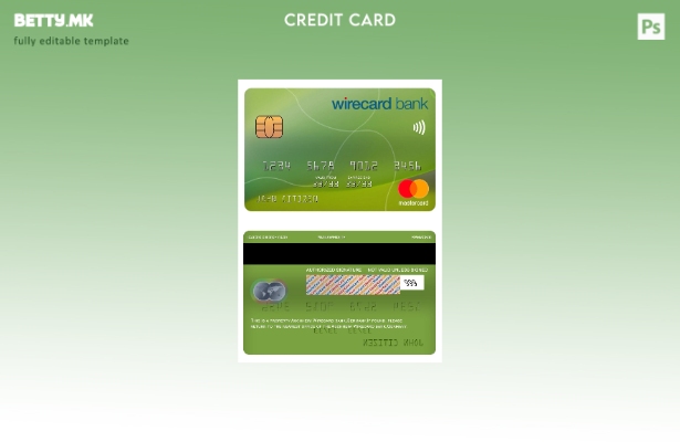 Модерен стил Германија Aschheim Wirecard банка мастер картички шаблон